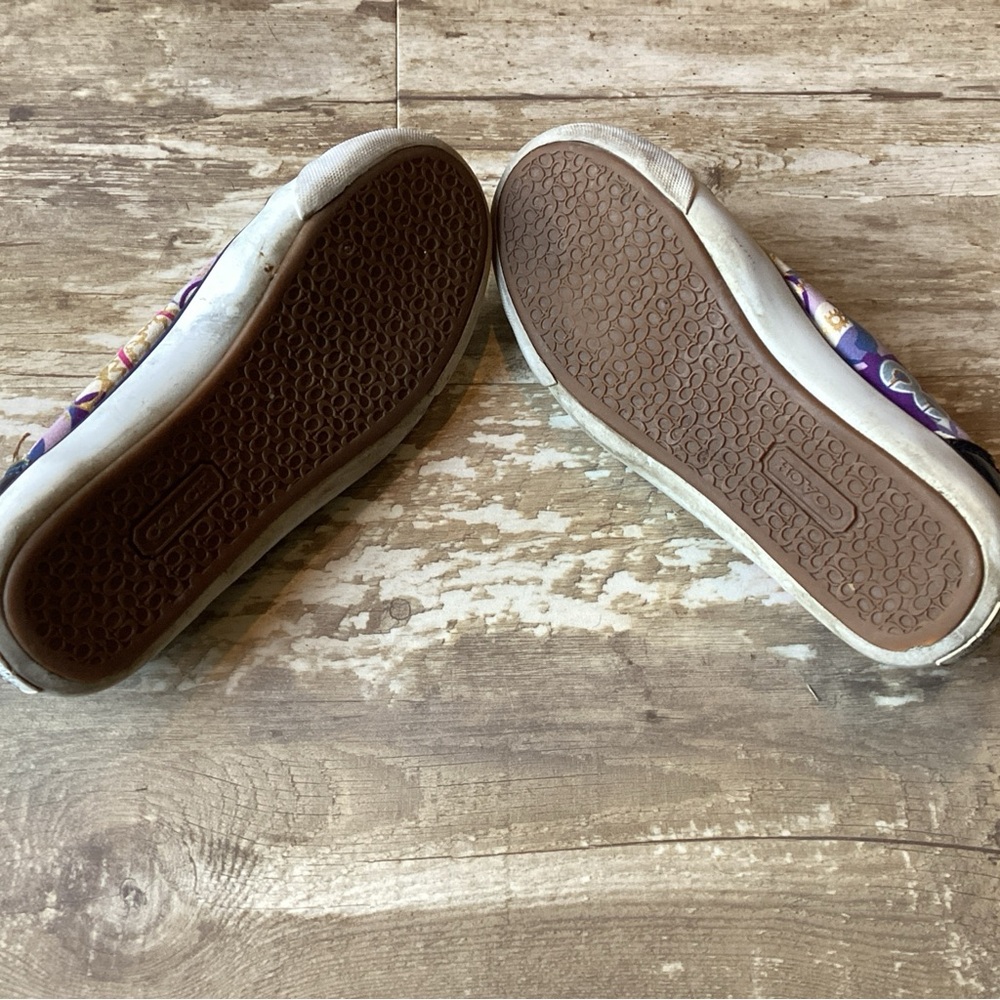 Women’s Purple Patterned Low-Top Casual Sneakers - Picture 7 of 8
